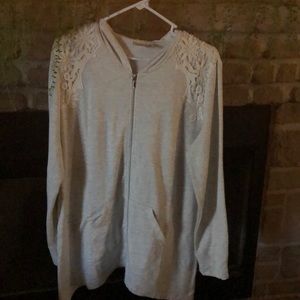 Zipper up lace zenergy by Chico hoodie jacket